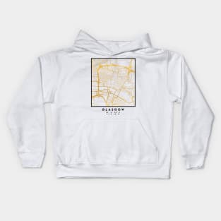 GLASGOW SCOTLAND CITY STREET MAP ART Kids Hoodie